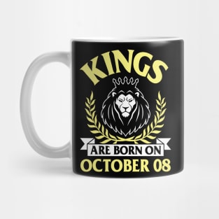 Happy Birthday To Me You Papa Dad Uncle Brother Husband Son Cousin Kings Are Born On October 08 Mug